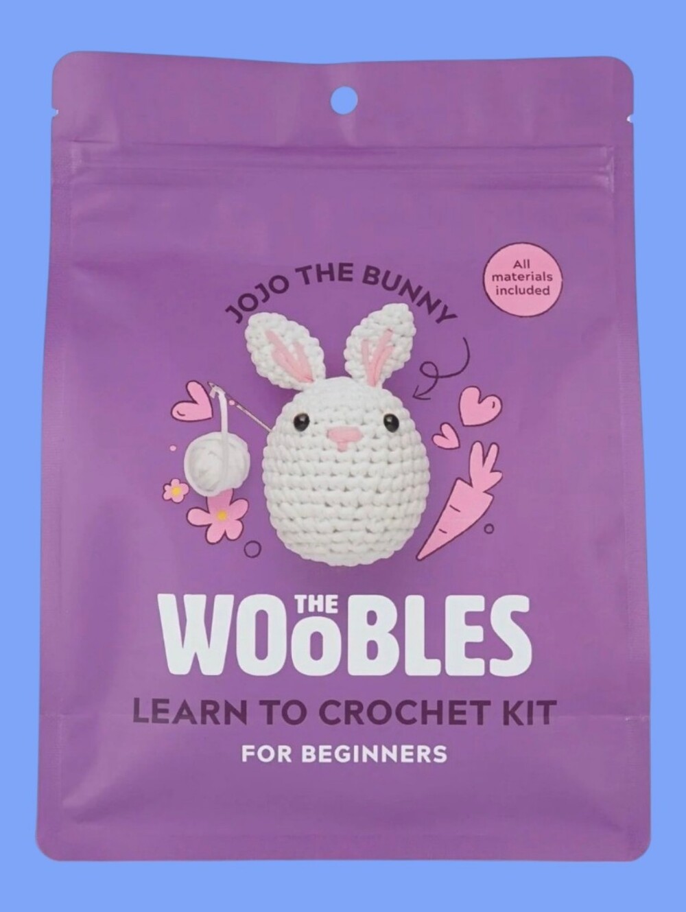 The Woobles Jojo the Bunny Learn To Crochet Kit